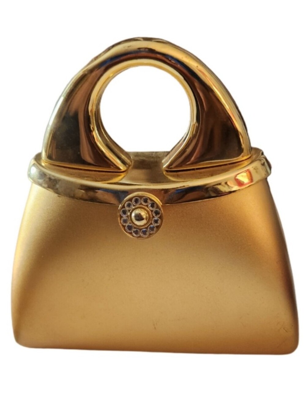 Bechamel Gold Metallic Top-Handle Women’s Evening Bag
